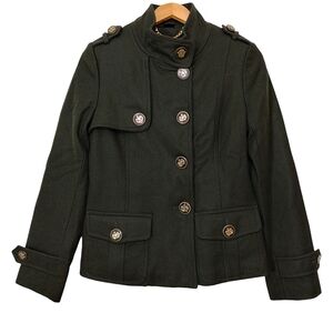 COOGI Wool Blend Military Style‎ Button Coat Jacket Quilt